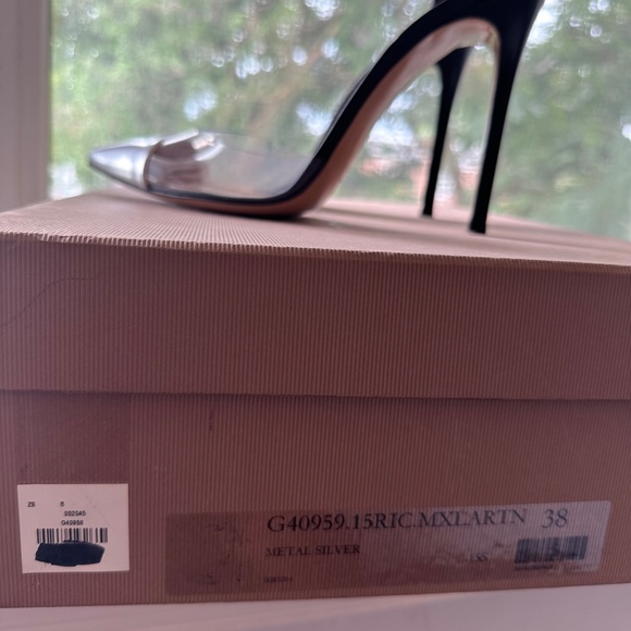 Gianvito Rossi PVC Leather Ankle Strap Heel - Picture 3 of 5